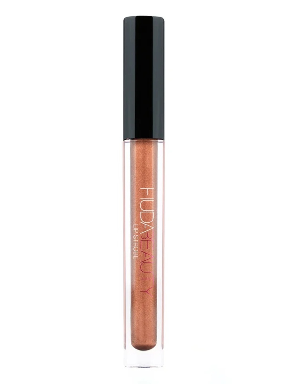 🆕 Huda Beauty Foxy Lip Strobe Glitter Lip Gloss, Bronze, BNIB